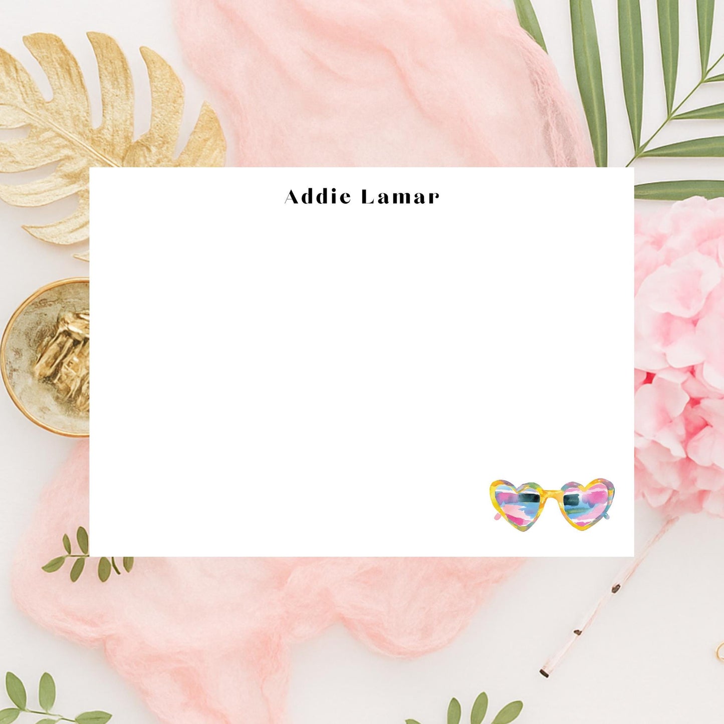 Personalized Sunglasses Notecards