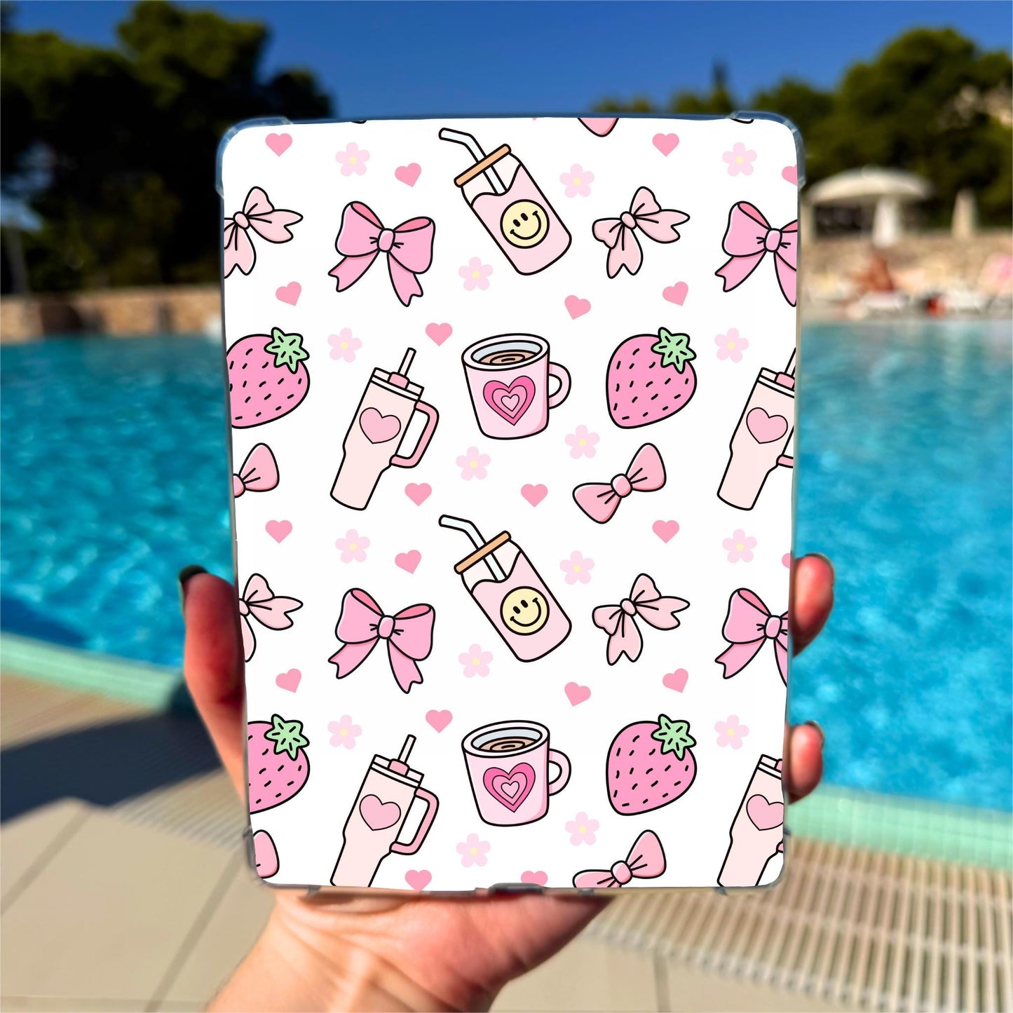 Kindle Clear Case Insert | Strawberry Bows
