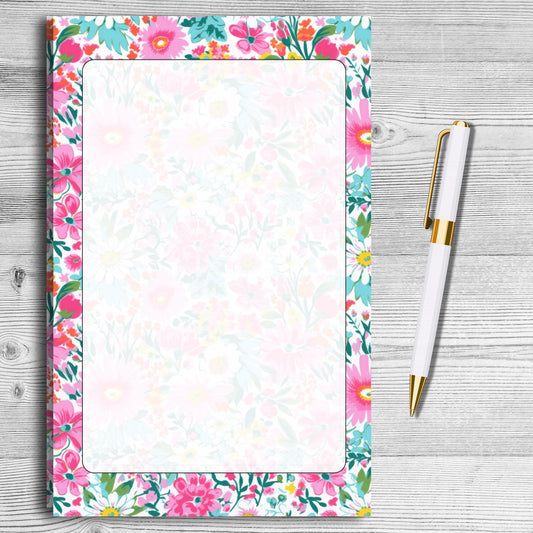Pink Floral Notepad