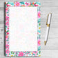 Pink Floral Notepad