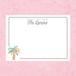 Personalized Palm Tree Notecard
