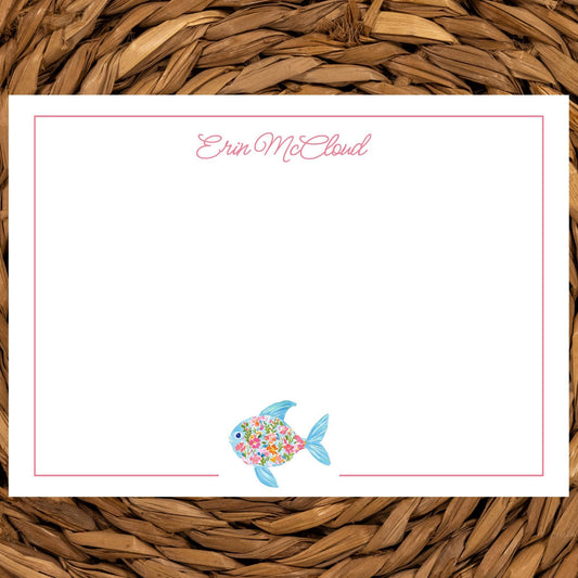 Personalized Coastal Preppy Note Card