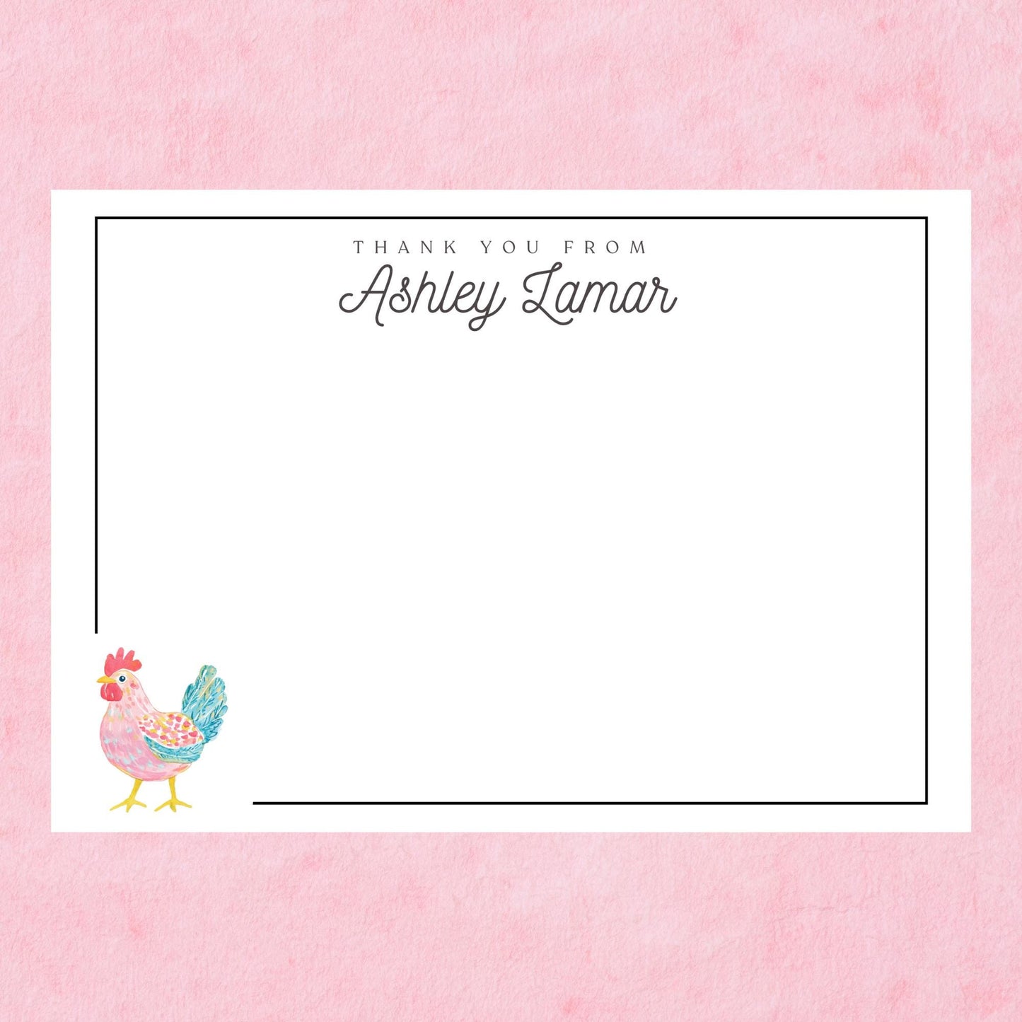Personalized Rooster Notecards