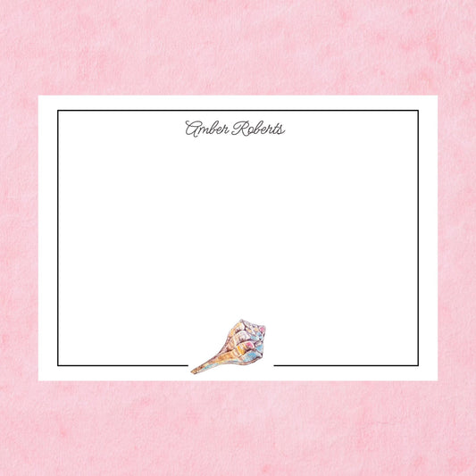 Personalized Seashell Notecards