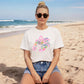 Ocean Animal Shirt Toddler Watercolor Lobster Design Beach Outfit Girl Summer Clothing Pink Bow Detail Coastal Theme Tee Comfort Colors Cotton Nautical Style Casual Vacation Wear Beach Trip Essential Cute Sea Creature Art Toddler Girl