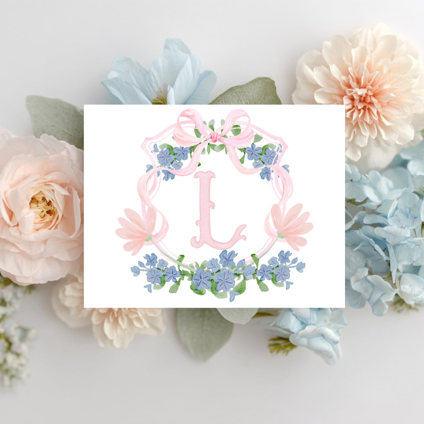 Monogram Thank You Card – Personalized Stationery Set Custom Initial
