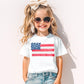 Personalized Girls Patriotic Shirt Custom Name Fourth July Tee Floral American Flag Design Mint Green Youth Clothing Soft Comfort Colors Cotton Kids Summer Holiday Outfit Independence Day Celebration Wear Beach Vacation Apparel Boutique