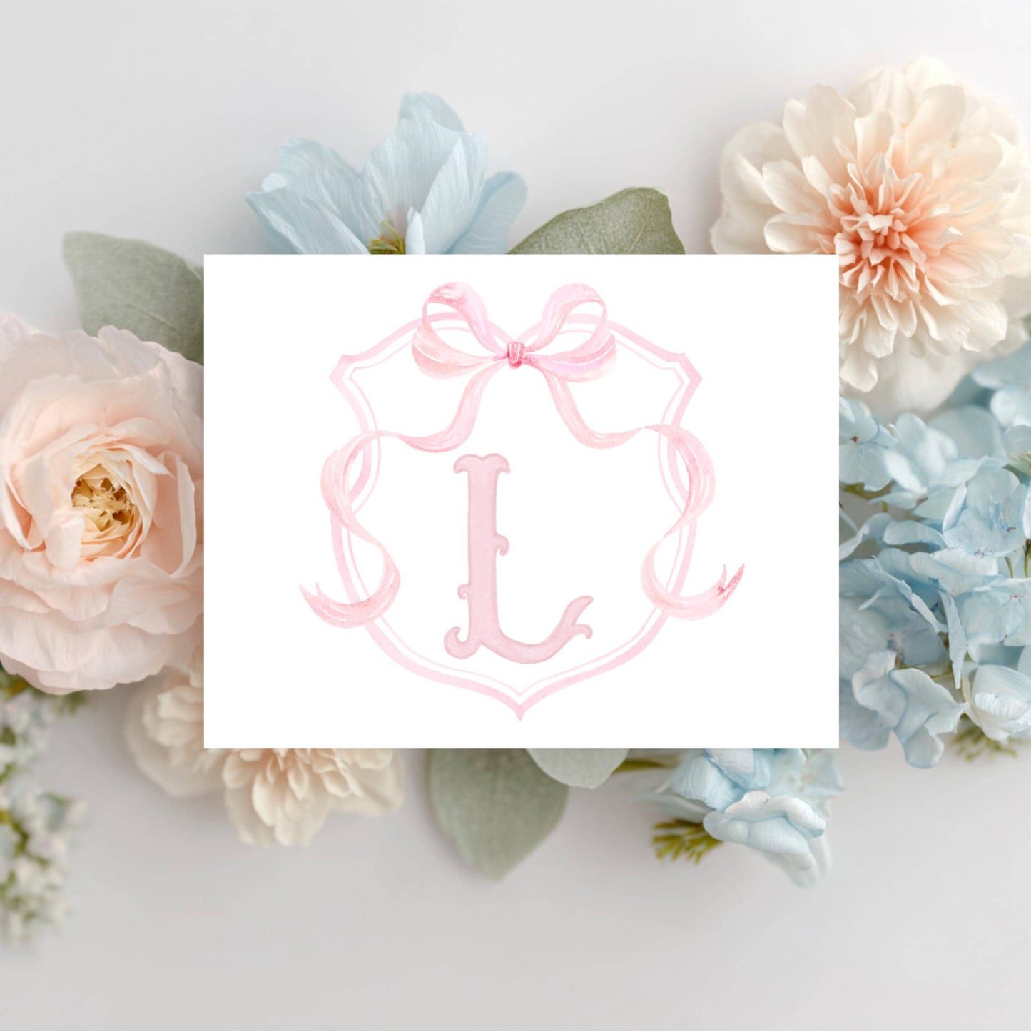 Personalized Thank You Card – Custom Monogram Initial Stationery Set