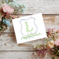 Personalized Thank You Card – Custom Monogram Initial Floral Set