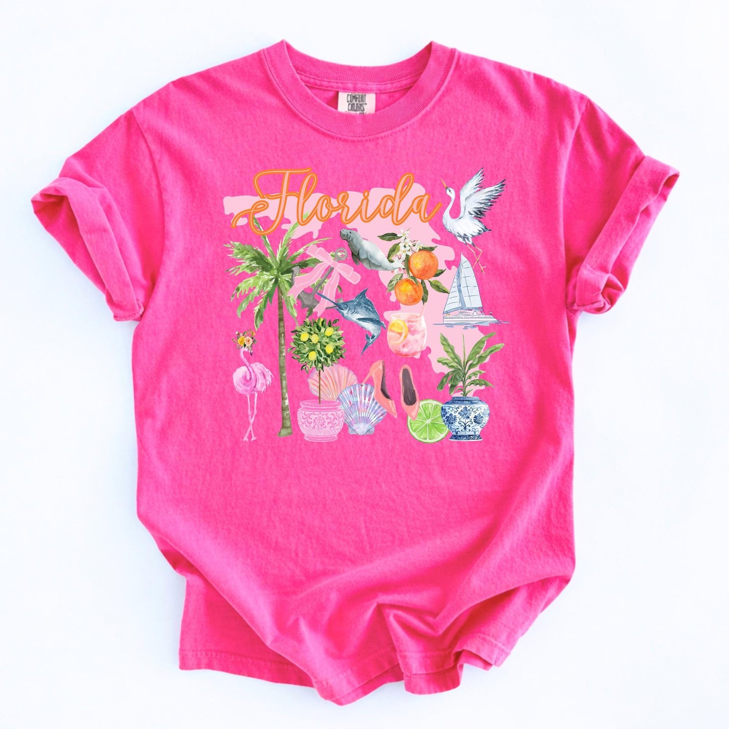 Florida Graphic Tee – Tropical Vacation Women's Beach Souvenir Shirt