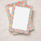 Floral Notepad Gift Vintage Botanical Stationery Design Lined Writing Pad Fifty Sheets Retro Flower Border Pattern Pink Orange Yellow Blue Colorful Memo Tablet Teacher Appreciation Present Pretty Desk Supplies Office List Maker Daily Task