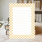 Lined Notepad Desk Organization Checkered Border Design Memo Pad Tear Off Pages Fifty Sheets Premium Quality Paper Horizontal Ruled Writing Space Perfect Work Notes Daily Task Planning Preppy Stationery Aesthetic Neutral Beige Pattern