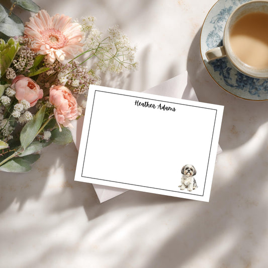 Personalized Dog Stationery – Custom Shih Tzu Thank You Cards