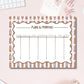 Weekly Planner Pad Teacher Gift Appreciation Present Classroom Organization Tool Pink Design Colorful Pencil Border Pattern Tear Away Sheets Lesson Planning Tracker Student Assignment Organizer Seven Day Layout Sunday Through Saturday
