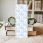Coastal Aesthetic Bookmark Collection Blue White Floral Pattern Design Laminated Waterproof Reading Accessories Page Marker Set Book Lover Gift Literary Essentials Cottage Core Stationery Grandmillenial Style Design Teacher Appreciation