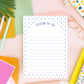 To Do List Notepad Daily Task Organizer Desk Planner 50 Sheet Tear Off Pad Blue Polka Dot Border Design Office Supplies Productivity Tool Daily Planning Checklist Writing Paper 5x7 Inch Lined Pages Premium Paper Desk Organization Task