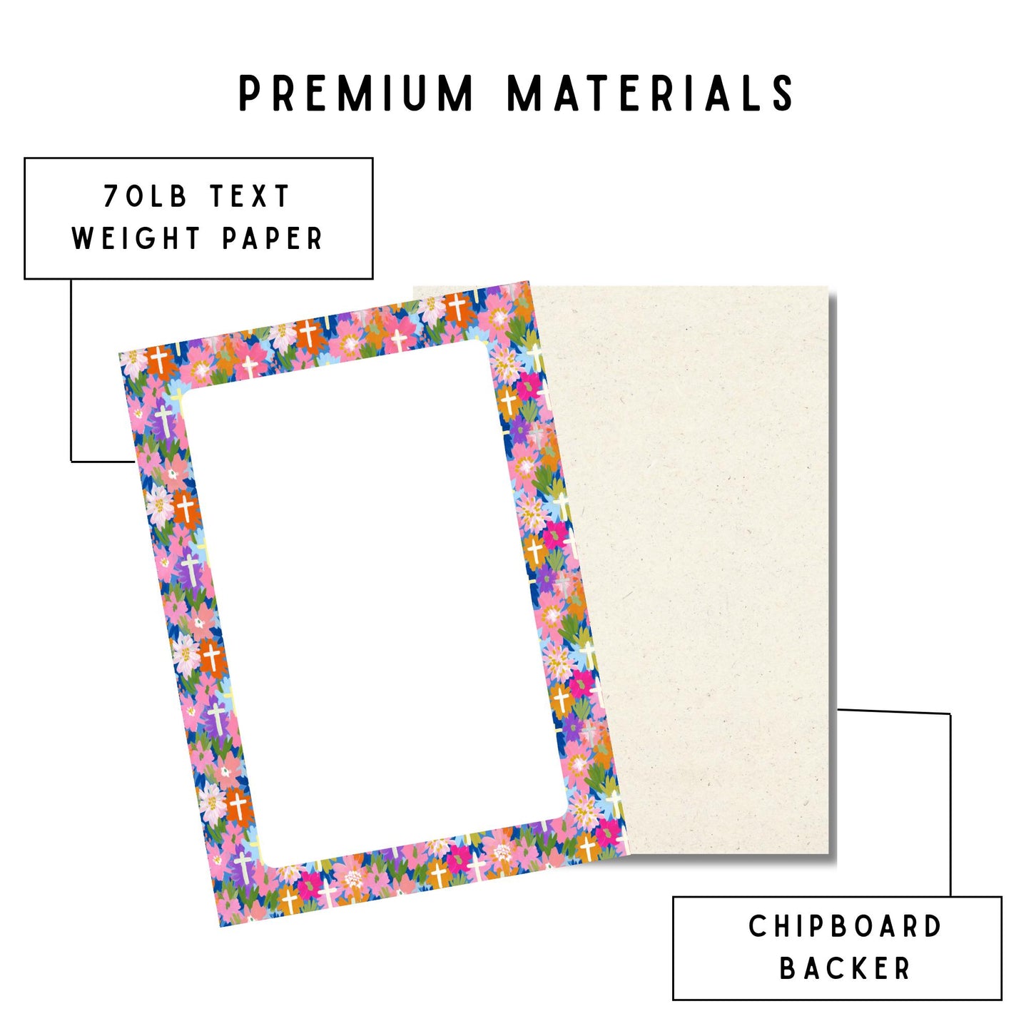 Christian Stationery Paper – Floral Border Faith Themed Writing Sheets