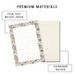 Floral Notepad – Tearaway Botanical Writing Paper with 50 Sheets