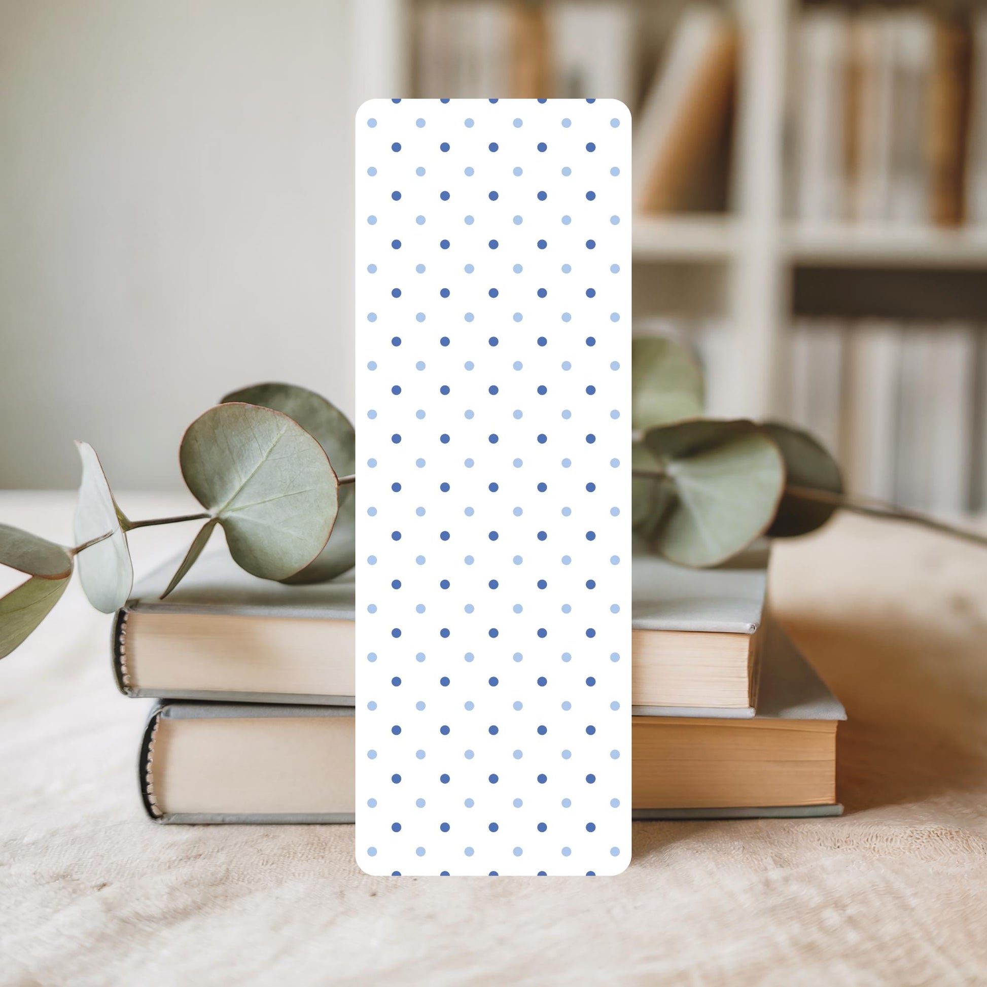 Teacher Appreciation Gift Laminated Bookmark Set Waterproof Reading Accessories Blue White Floral Design Coastal Pattern Collection Thoughtful Book Lover Present Page Marker Set Literary Accessories Durable Rounded Corners Cottage Core