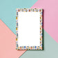 Writing Pad Garden Theme Botanical Insect Notepad Nature Enthusiast Stationery Set Beetle Bee Butterfly Design Pattern 50 Sheet Tear Away Paper Quality Construction Lined Unlined Format Desk Supplies Note Taking List Making Gift Teacher