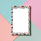 Desk Organization Notepad Lined Pages Botanical Moth Illustration Fifty Tear Away Sheets Premium Matte Paper Orange Teal Moths Spotted Wings Orange Flowers Green Leaves Pattern Academia Aesthetic Design Perfect Professional Notes Daily