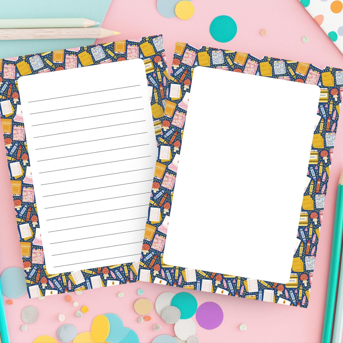 Lined Notepad 5x7 – Tear Away Pad with 50 Sheets for Memos