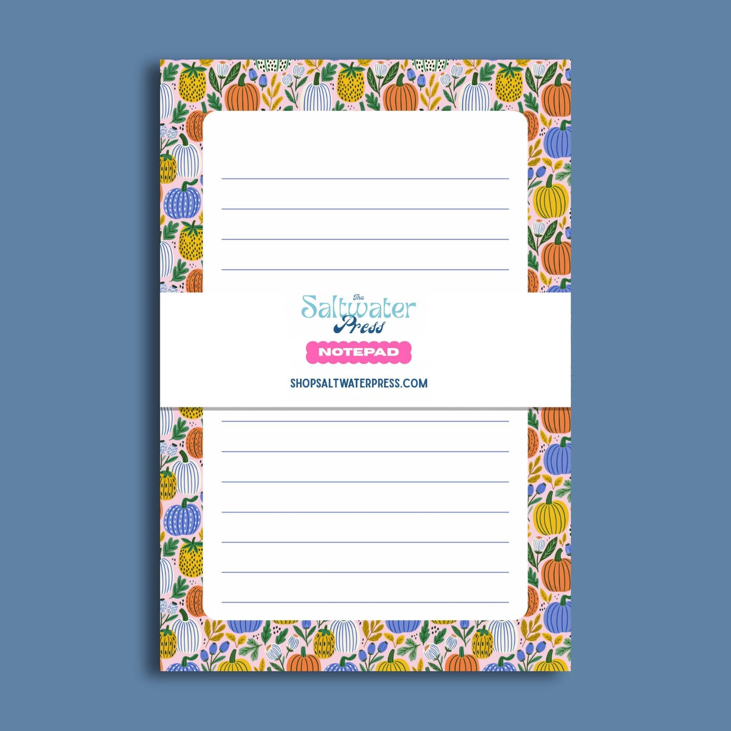 Pumpkin Notepad Fall Stationery Gift For Teacher Appreciation Autumn Writing Pad Seasonal Desk Supplies Colorful Orange Yellow Blue Purple Pumpkin Design Lined Pages Tear Away Sheets Office Organization List Maker Thanksgiving Planning