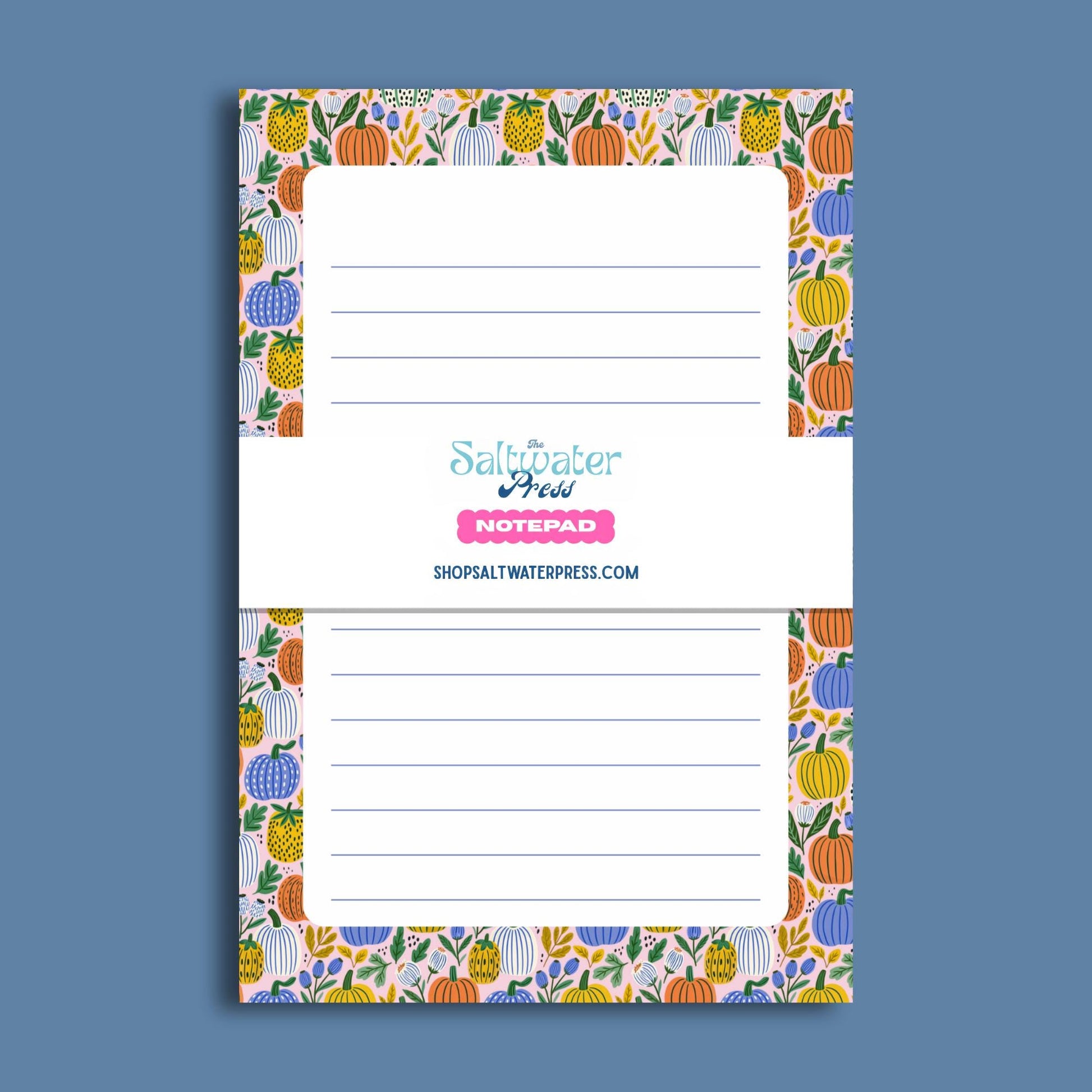 Pumpkin Notepad Fall Stationery Gift For Teacher Appreciation Autumn Writing Pad Seasonal Desk Supplies Colorful Orange Yellow Blue Purple Pumpkin Design Lined Pages Tear Away Sheets Office Organization List Maker Thanksgiving Planning