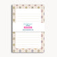Vintage Floral Notepad Gift For Women Botanical Lined Writing Paper Tear Off Memo Pad Birthday Present Desk Stationery Pastel Pink Purple Yellow Green Flowers Cottage Core Office Supplies Premium Paper Fifty Sheets Chipboard Backing