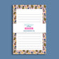 Bee Notepad Lined Writing Paper Tear Off Sheets Pink Floral Design Border Pattern Nature Themed Stationery Desk Accessories Office Supplies Teacher Gift Ideas Memo Pad Daily Note Taking Essential Cute Stationery Collection Botanical