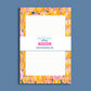 Fall Teacher Gift Pumpkin Notepad Lined Writing Pad Autumn Stationery Seasonal Office Supplies Tear Away Sheets Premium Paper Quality Orange Yellow Pumpkin Border Pink Flowers Green Leaves Design Desk Organization Daily Planning List Making