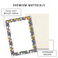 Tear Away Notepad 5x7 Size Office Memo Pad 50 Sheet Lined Writing Paper Premium Quality Notepad Navy Blue Design School Supplies Border Pattern Desk Writing Essential Daily Note Taking Pad Professional Memo Notepad Chipboard Backing Stable