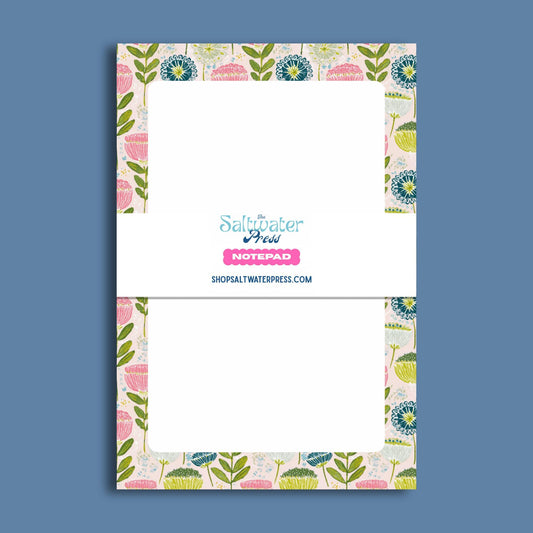 Floral Notepad Lined Writing Pad Perfect Teacher Gift Botanical Design Stationery 50 Sheets Premium Paper Tear Away Pages Desk Organizer Office Supplies Memo Writing Essential Daily Planning Tool List Maker Workspace Beautiful Pink Blue