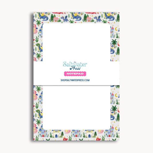 Dinosaur Notepad Kids Lined Writing Paper Student Homework Pad 50 Sheets Tear Away Pages School Supplies Classroom Teacher Resources Creative Writing Assignments Daily Notes Premium Quality Paper Chipboard Backing Castle Border Design