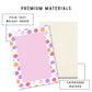 Pink Writing Paper Notepad Tear Away Sheets 50 Sheet Fall Desk Organizer Daily Planning Memo Pad To Do List Maker Grocery Shopping Notes Office Desk Supplies Pumpkin Border Design Autumn Stationery Seasonal Theme Harvest Pattern 5x7 Inch
