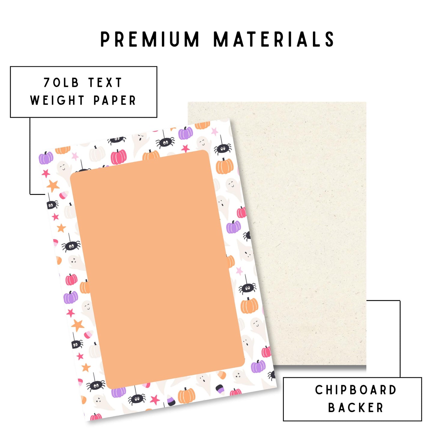 Cute Pumpkin Stationery Halloween Writing Pad Perfect Party Favor Collection Teacher Gift Ideas Fall Desk Supply Seasonal Notepad 5x7 Inch Format 50 Sheet Paper Quality Office Organization Essential Autumn Memo List Classroom Supply Spiders