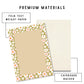 Retro Botanical Design Floral Notepad Vintage Writing Pad 50 Tearaway Sheets Daisy Pattern Desk Accessories Office Supplies Gift For Women Coworkers Teachers Premium Quality Paper Olive Green Pink Cream Orange Flowers Tan Pages Daily Notes