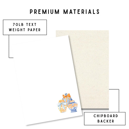 Chinoiserie Notepad Blue White Ginger Jar Design Preppy Office Stationery Tear Away Writing Pad Decorative Memo Paper Fifty Sheet Tablet Desk Accessory List Making Essential Daily Notes Organizer Coastal Style Office Supply Gift Stationery