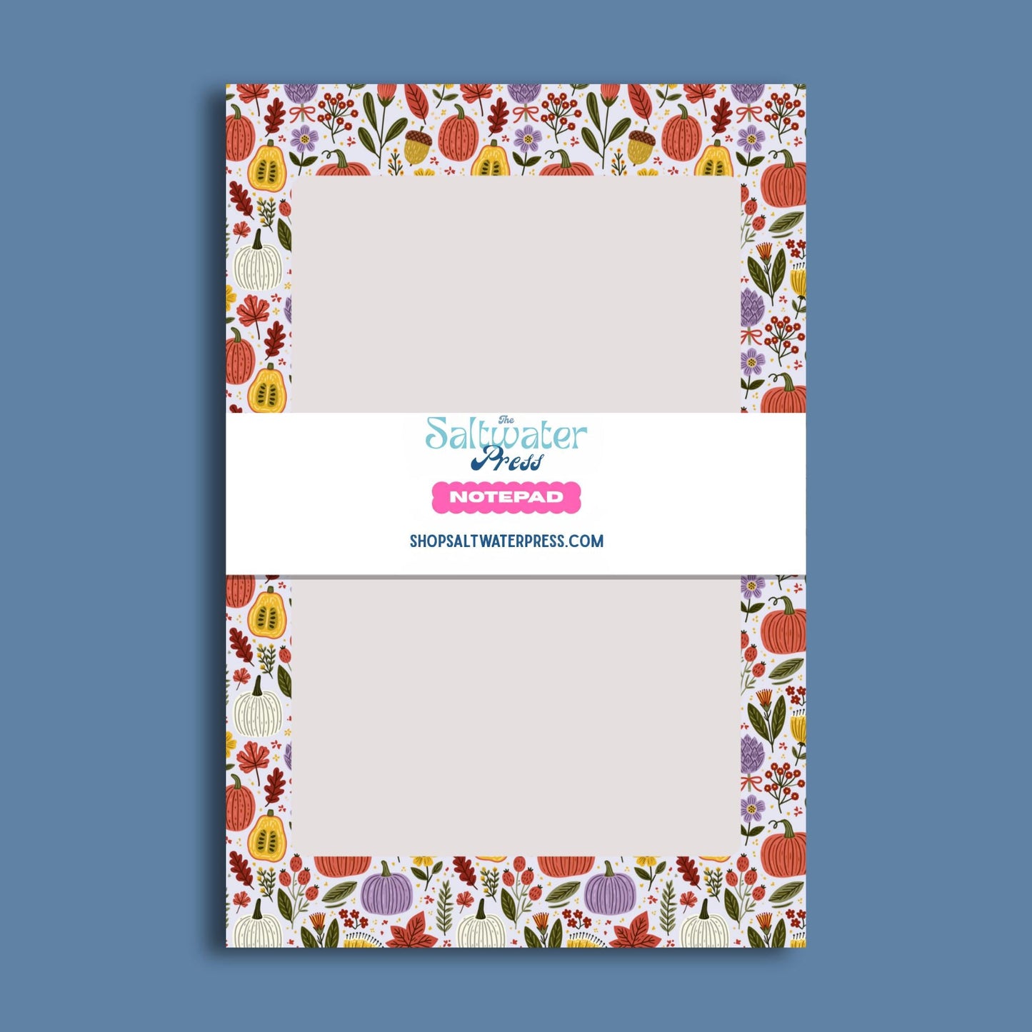 Fall Notepad Autumn Stationery Pumpkin Design Harvest Theme Perfect Teacher Gift Office Supply Essential Lined Writing Pad Premium Paper Sheets Chipboard Backing Desk Organizer Seasonal Decor Beautiful Fall Colors Orange Yellow Purple