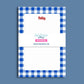 Blue Gingham Notepad Desk Organizer Office Supply Essential Tear Away Writing Pad Premium Quality Sheets Farmhouse Style Border Pattern 5x7 Memo Pad Kitchen List Planning Daily Organization Tool Teacher Gift Ideas Preppy Stationery