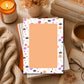 Fall Writing Pad Seasonal Desk Organization Halloween Notepad Cute Pumpkin Design Stationery Collection Perfect Teacher Gift Ideas 5x7 Office Supply 50 Sheet Quality Paper Autumn Memo List Essential Classroom Party Favor Spiders Ghosts