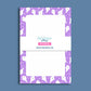 Ghost Notepad Halloween Writing Pad Cute Purple Border Design 50 Sheet Tear Away Pages Quality Paper Chipboard Backing Festive Desk Supply Office Memos Daily Notes Student School Lists Kawaii Stationery Gift Spooky Season Decor Blank
