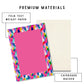 Pink Writing Paper Notepad Tear Away Design 50 Sheet Memo Pad Colorful Border Pattern Desk Organization Essential Cute Office Supplies Gift Daily Notes Tracker Shopping List Pad Work Productivity Stationery Vibrant Colors Student Notepad