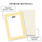 Desk Notepad Gift Teacher Appreciation Present Student Supply Yellow Striped Writing Pad Tear Away Sheet Paper Design Office Stationery Essential List Making Tool Daily Planner Organizer 5x7 Size Premium Quality Memo Pad Chipboard Backing