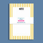 Yellow Striped Notepad Desk Organizer Writing Pad Daily Planner List Making Tool Tear Away Sheet Design 5x7 Size Premium Paper Quality Office Memo Pad Student Note Taking Supply Chipboard Backing Surface Professional Stationery Organized