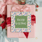 Festive Package Marker Christmas Gift Tag Linen Cardstock Construction Premium Quality Material Tree Pattern Border Design String Attached Ready To Use Merry Christmas Script Lettering Natural Twine Attachment Pre Punched Hole Perfect