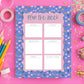 Desk Organizer Notepad Weekly Planning Pad Floral Border Design Task Management Sheets Productivity Planner Office Supplies Fifty Tearoff Pages Monday Sunday Schedule Layout Professional Student Workspace Tool Appointment Tracker Daily