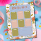 Weekly Planner Notepad Floral Design Desk Organizer Office Planning Pad Botanical Border Pattern Tear Off Sheets Schedule Tracker Student Agenda Work Task List Home Organization Tool Monday Through Sunday Layout Notes Section Quality Paper