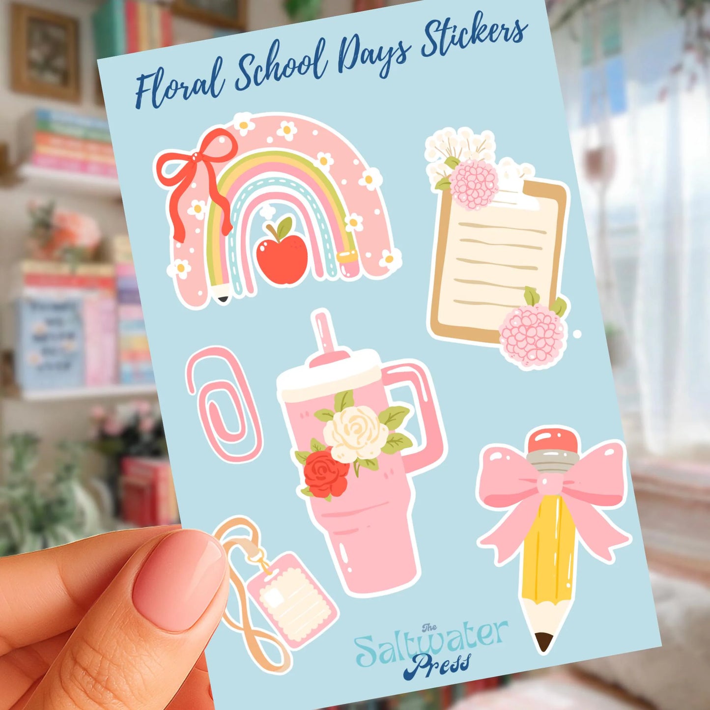 Floral School Days Sticker Sheet